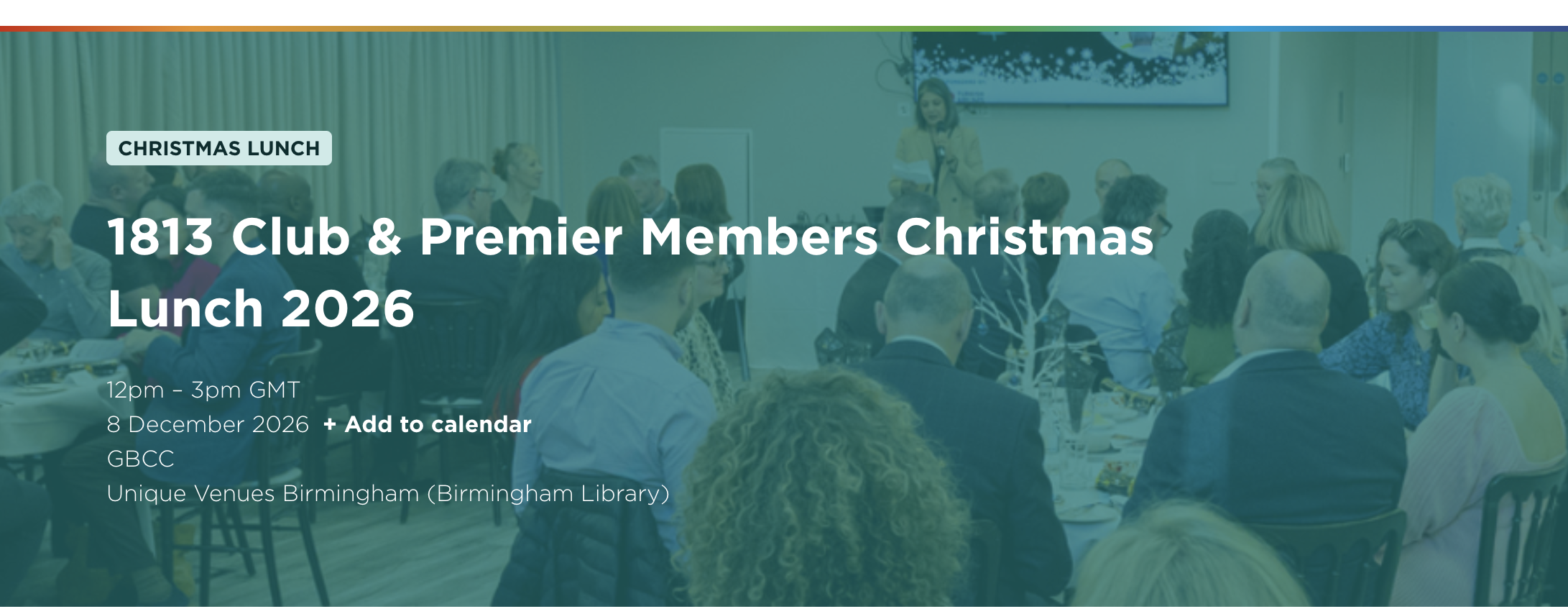 1813 Club & Premier Members Christmas Lunch 2026